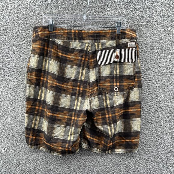 New 3rd & Army Board Shorts Mens 36 Swim Trunk Bottoms Multicolor Plaid - Picture 2 of 14